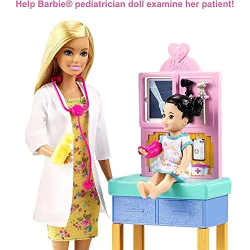 Barbie Pediatrician Playset Blonde Doll 12-inches