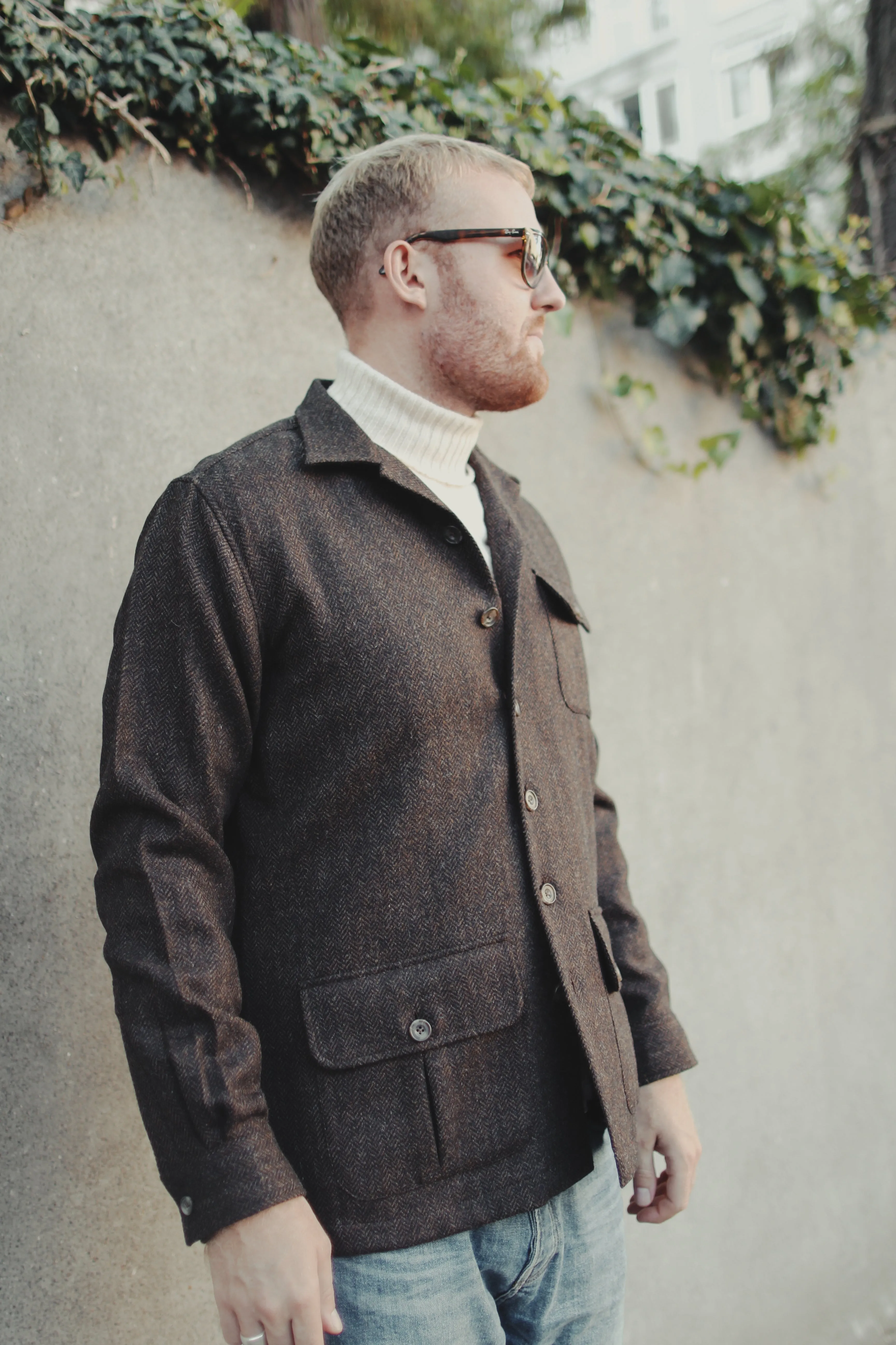 Beauly Tweed Shacket, brun