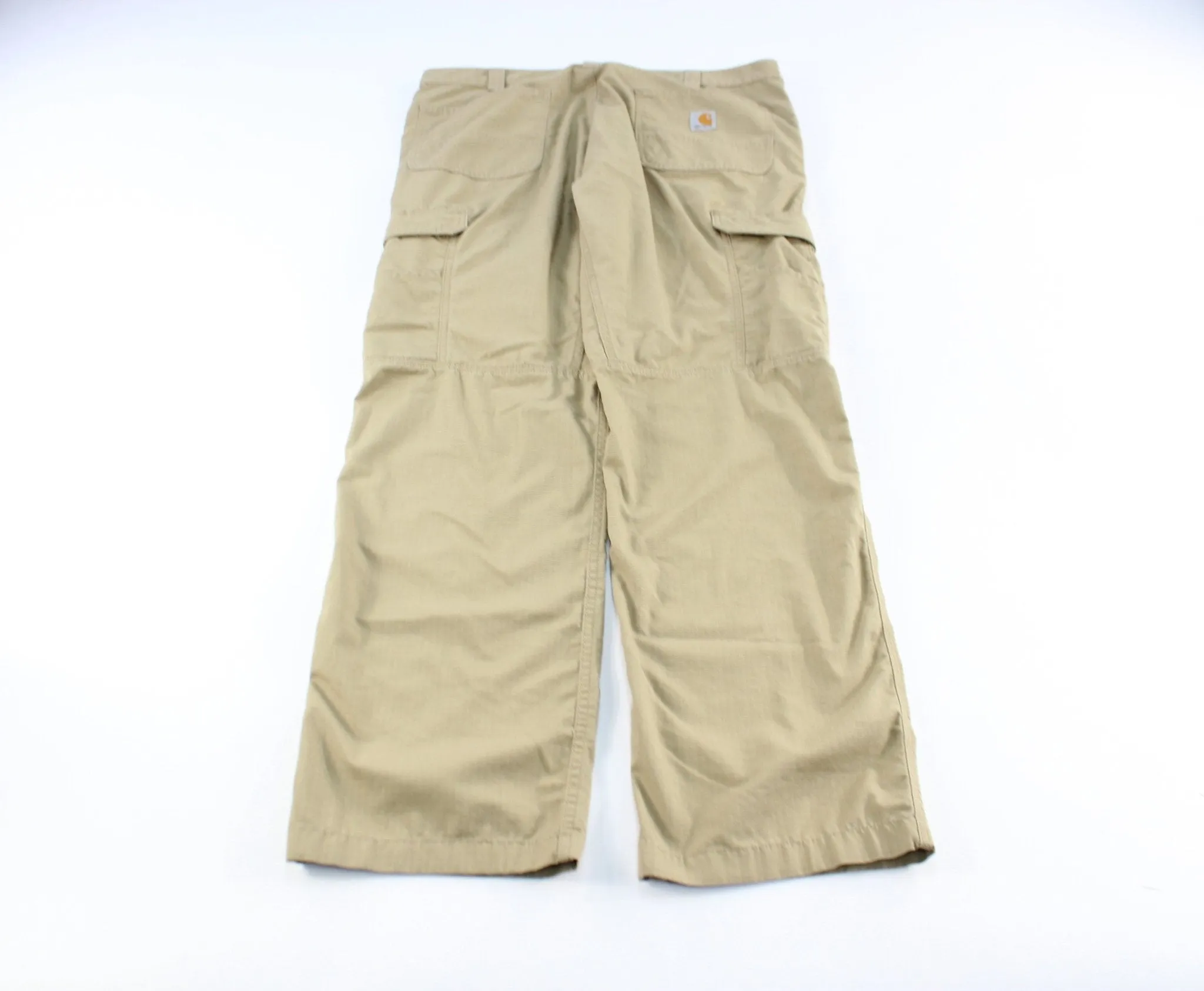 Carhartt Logo Patch Beige Cargo Pants