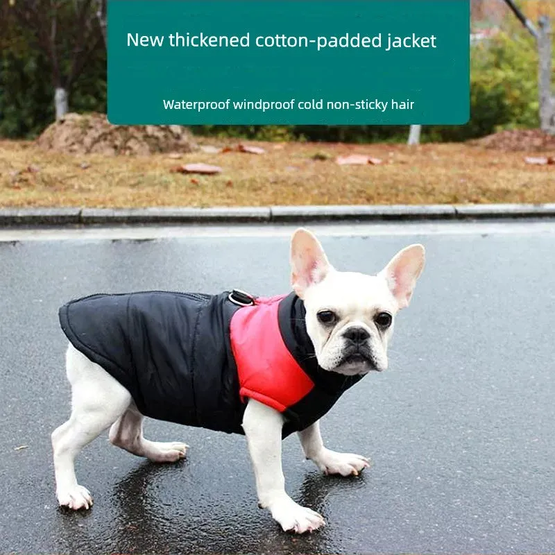 Dog Clothes Winter Clothes Large Dog Cotton Clothes Thickened Warm Pet Small Size Dogs Jarre Aero Bull Teddy/Golden Retriever Big Dog Autumn Clothes