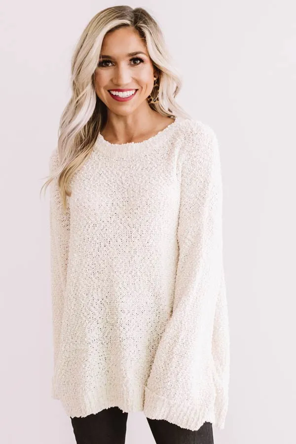 Dream On Knit Sweater In Ivory