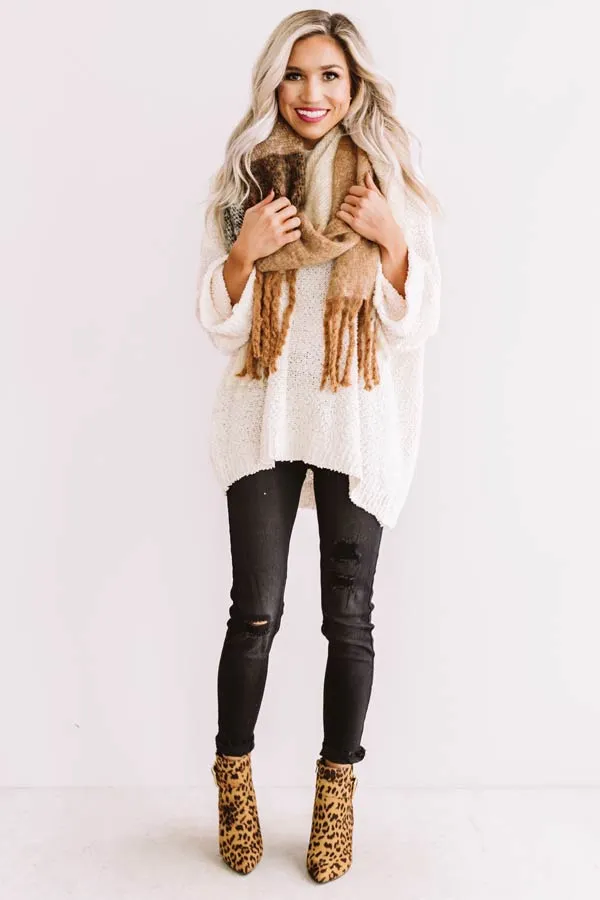 Dream On Knit Sweater In Ivory
