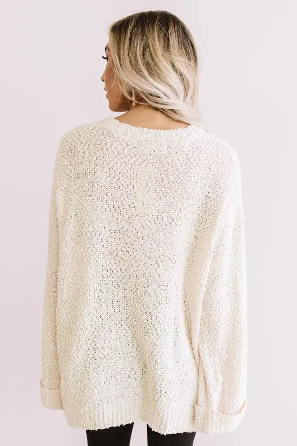 Dream On Knit Sweater In Ivory
