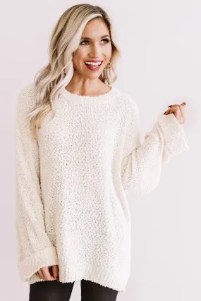 Dream On Knit Sweater In Ivory