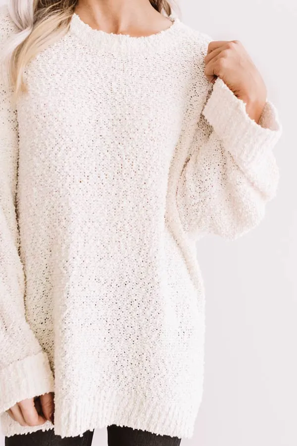 Dream On Knit Sweater In Ivory