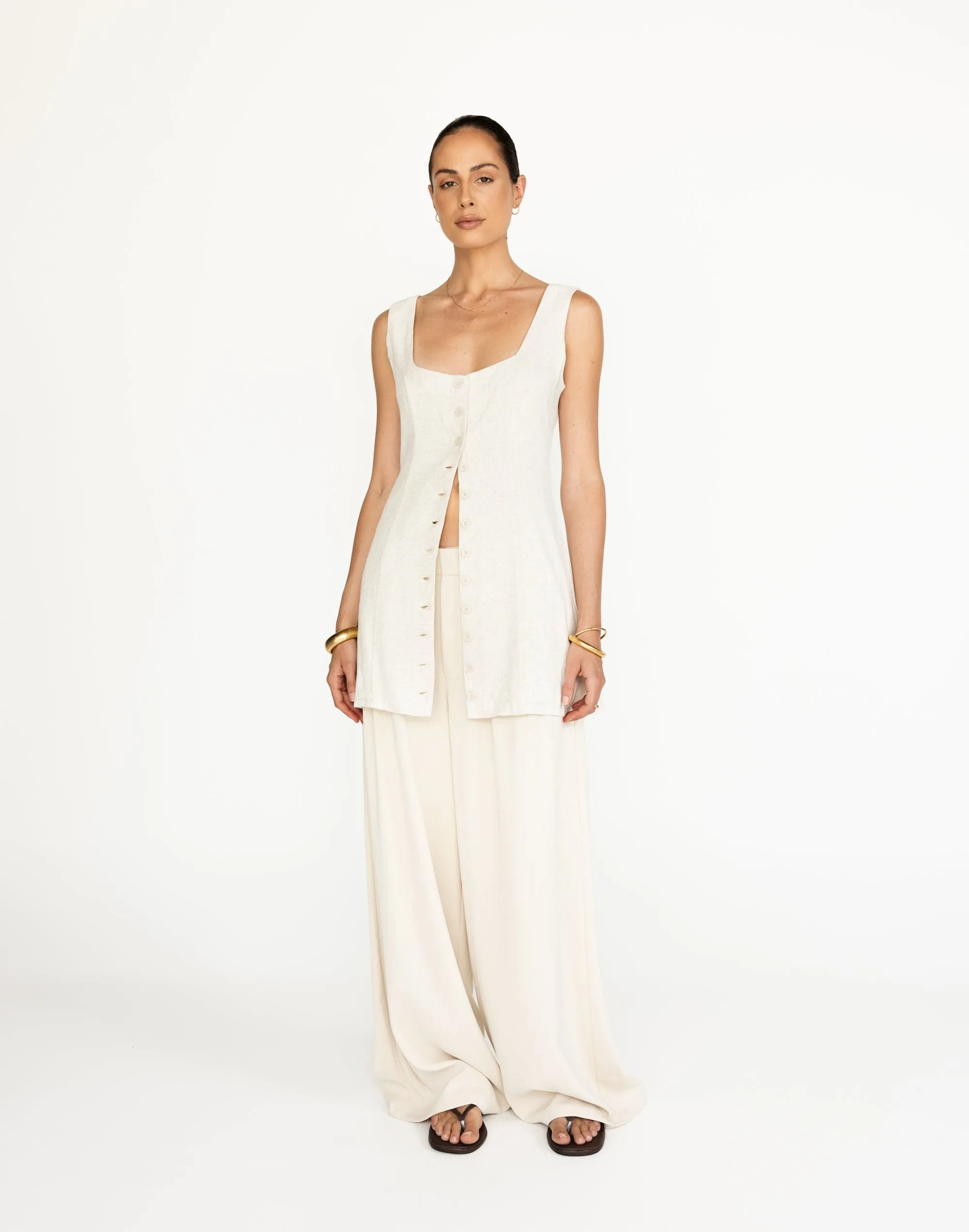 Joni Mini Dress (Oat)