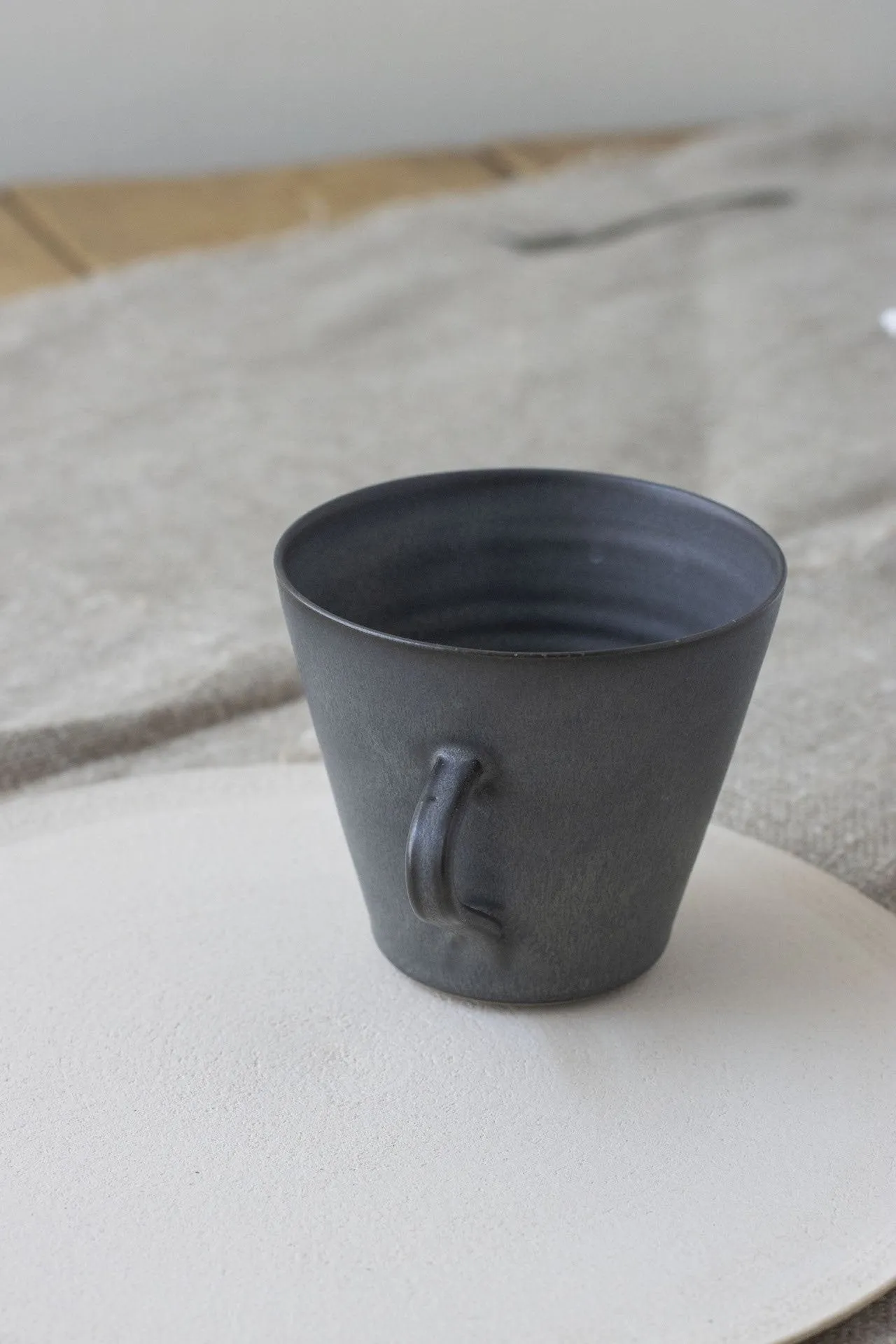 Large Flared Mug with Handle | Nightshade Blue | by Borja Moronta
