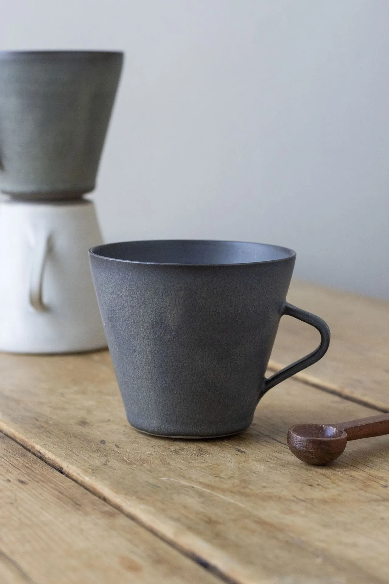 Large Flared Mug with Handle | Nightshade Blue | by Borja Moronta