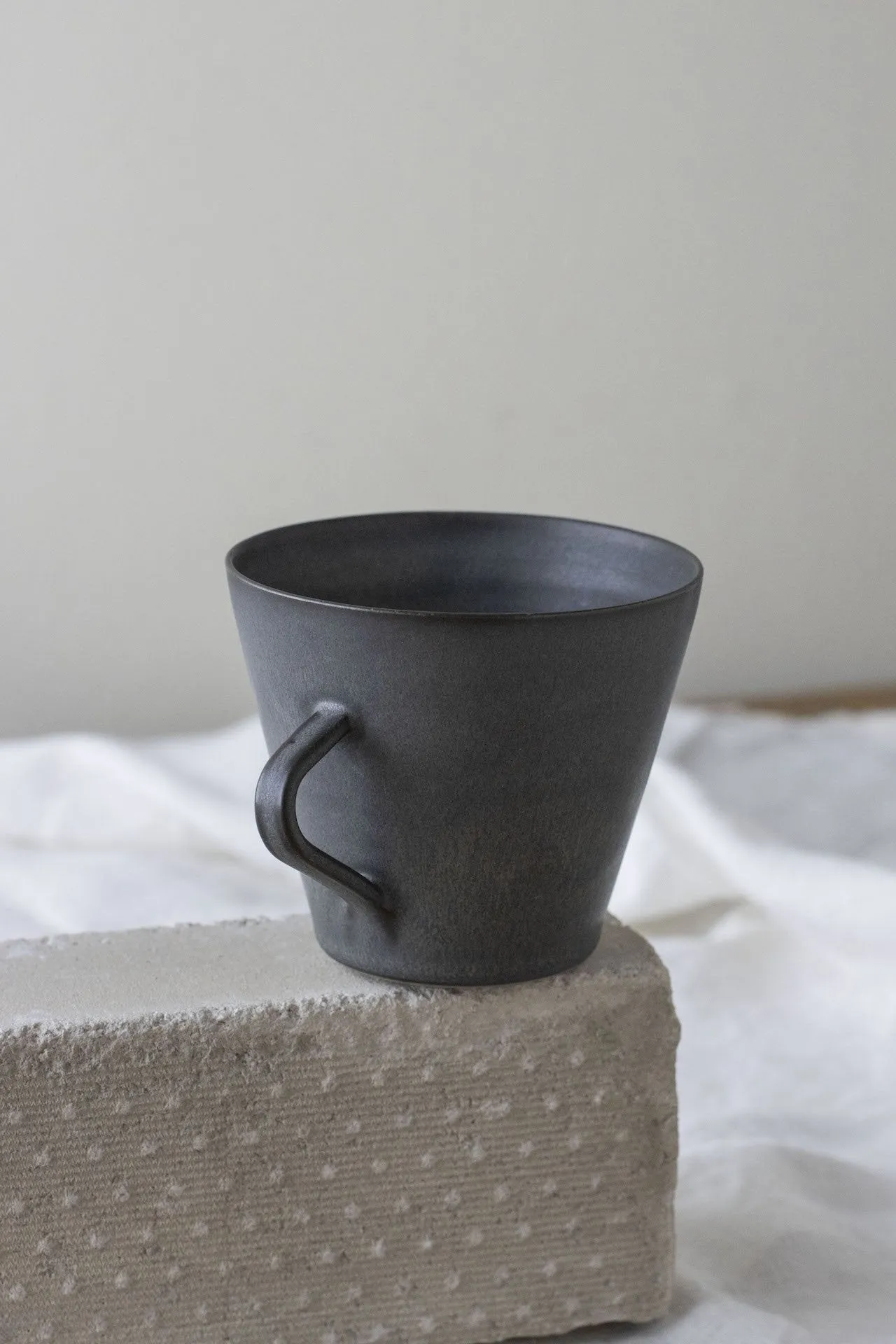 Large Flared Mug with Handle | Nightshade Blue | by Borja Moronta