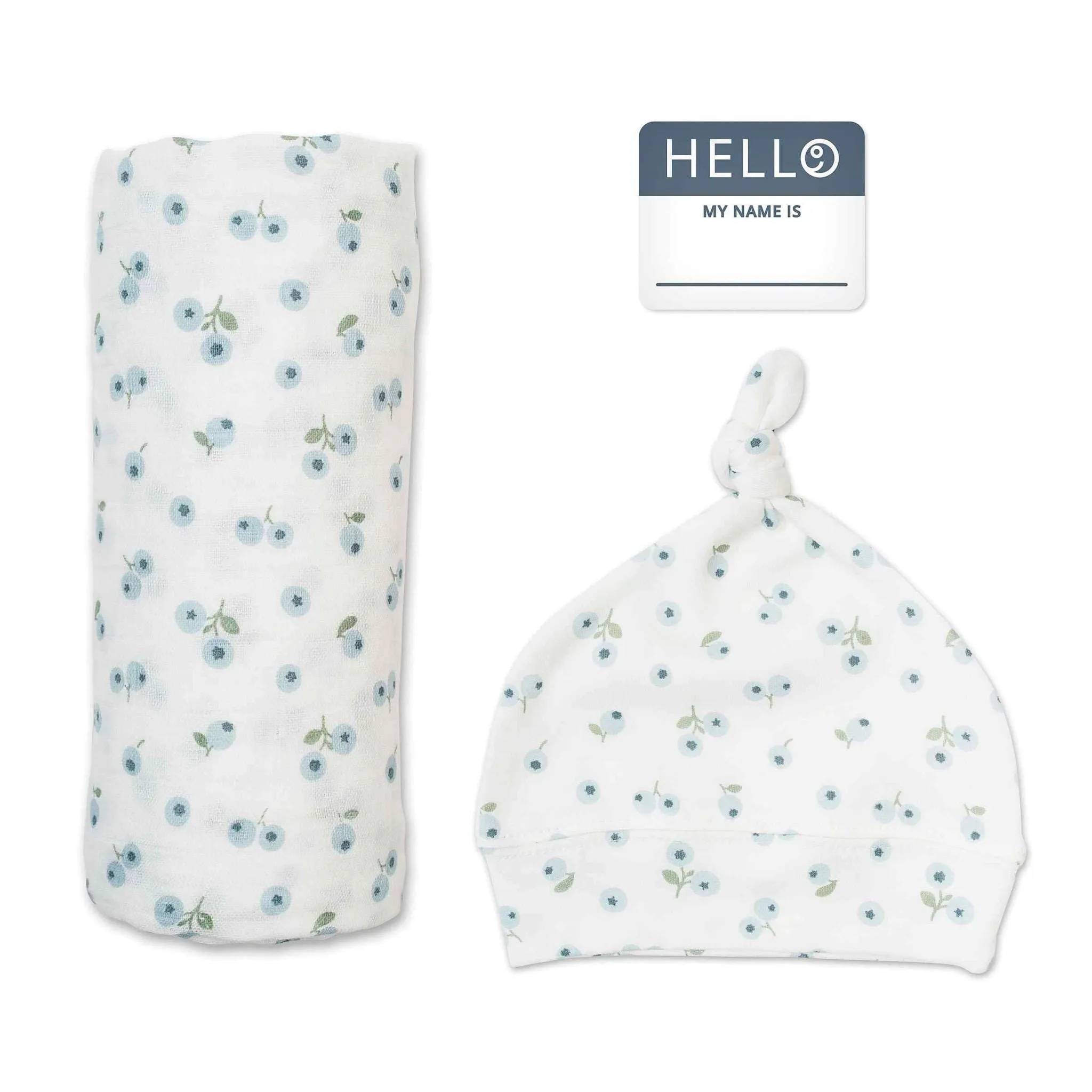 Lulujo Bamboo Bonnet & Swaddle Set