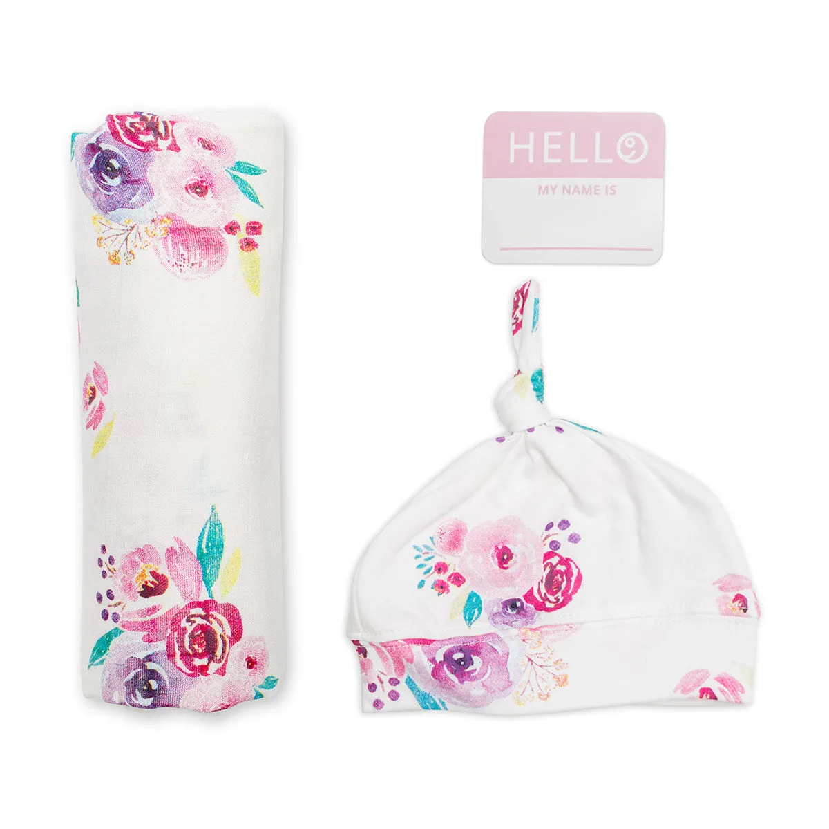Lulujo Bamboo Bonnet & Swaddle Set