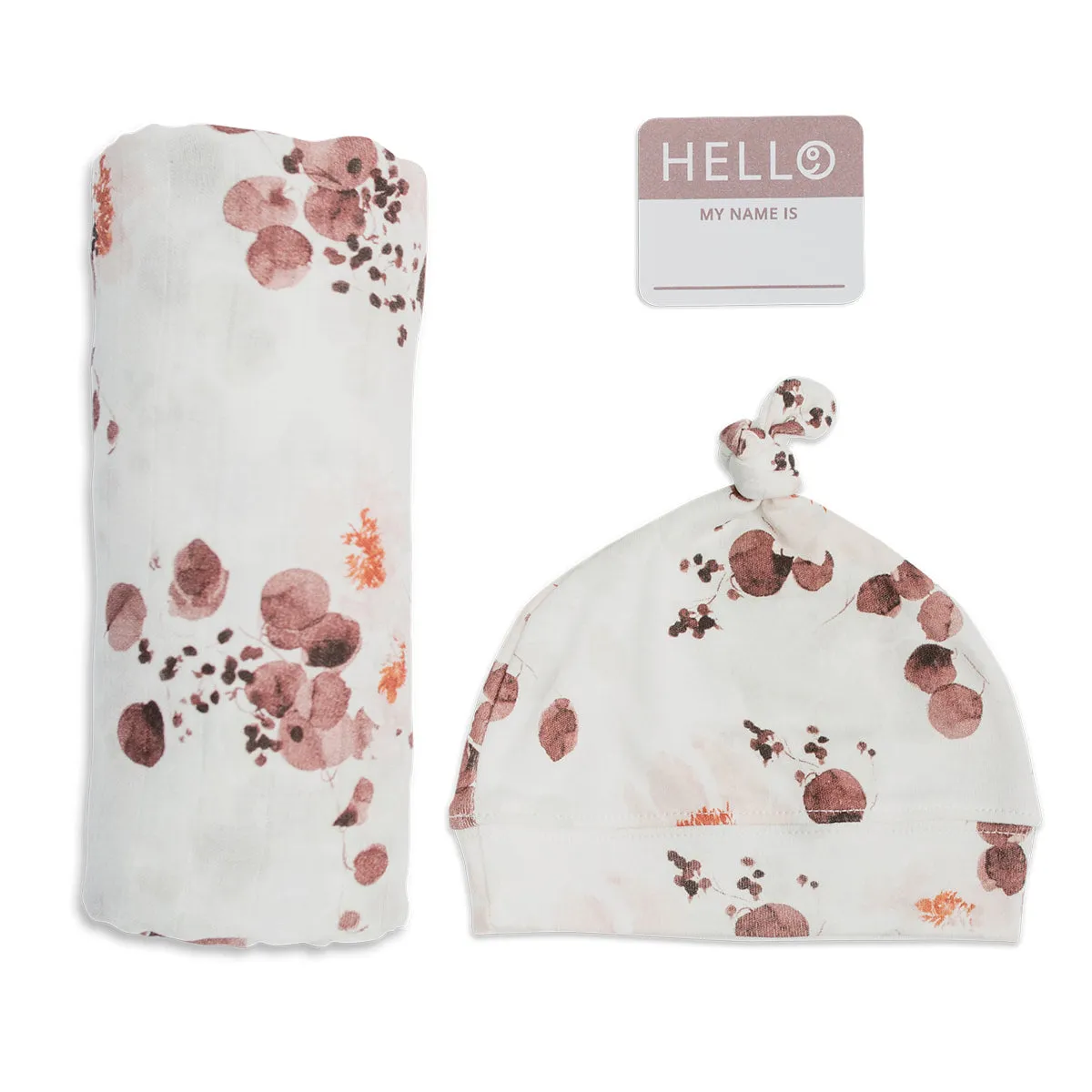 Lulujo Bamboo Bonnet & Swaddle Set