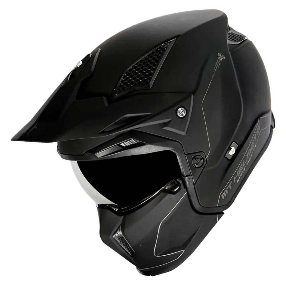 MT Streetfighter Modular Helmet Matte Black