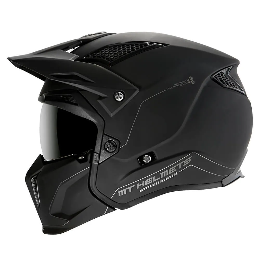 MT Streetfighter Modular Helmet Matte Black