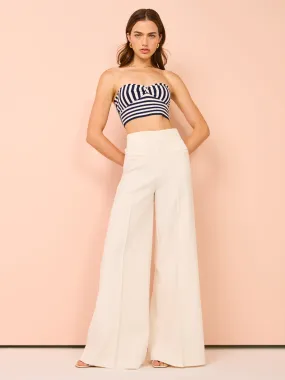 Shona Joy Amura High Waisted Wide Leg Pant in Cream