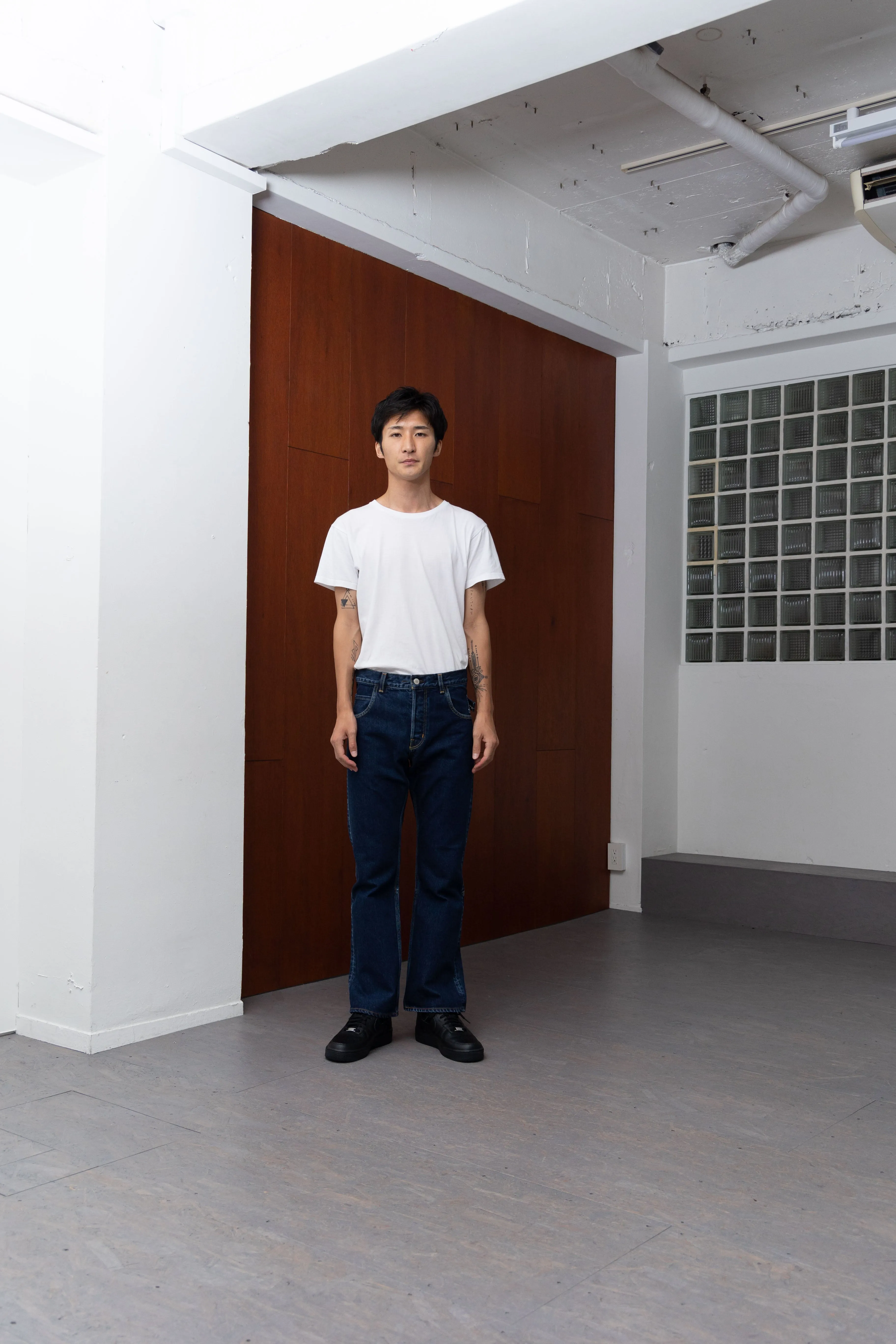 SLIM FLARE DENIM PANTS -Sharon- .06【WASH INDIGO】