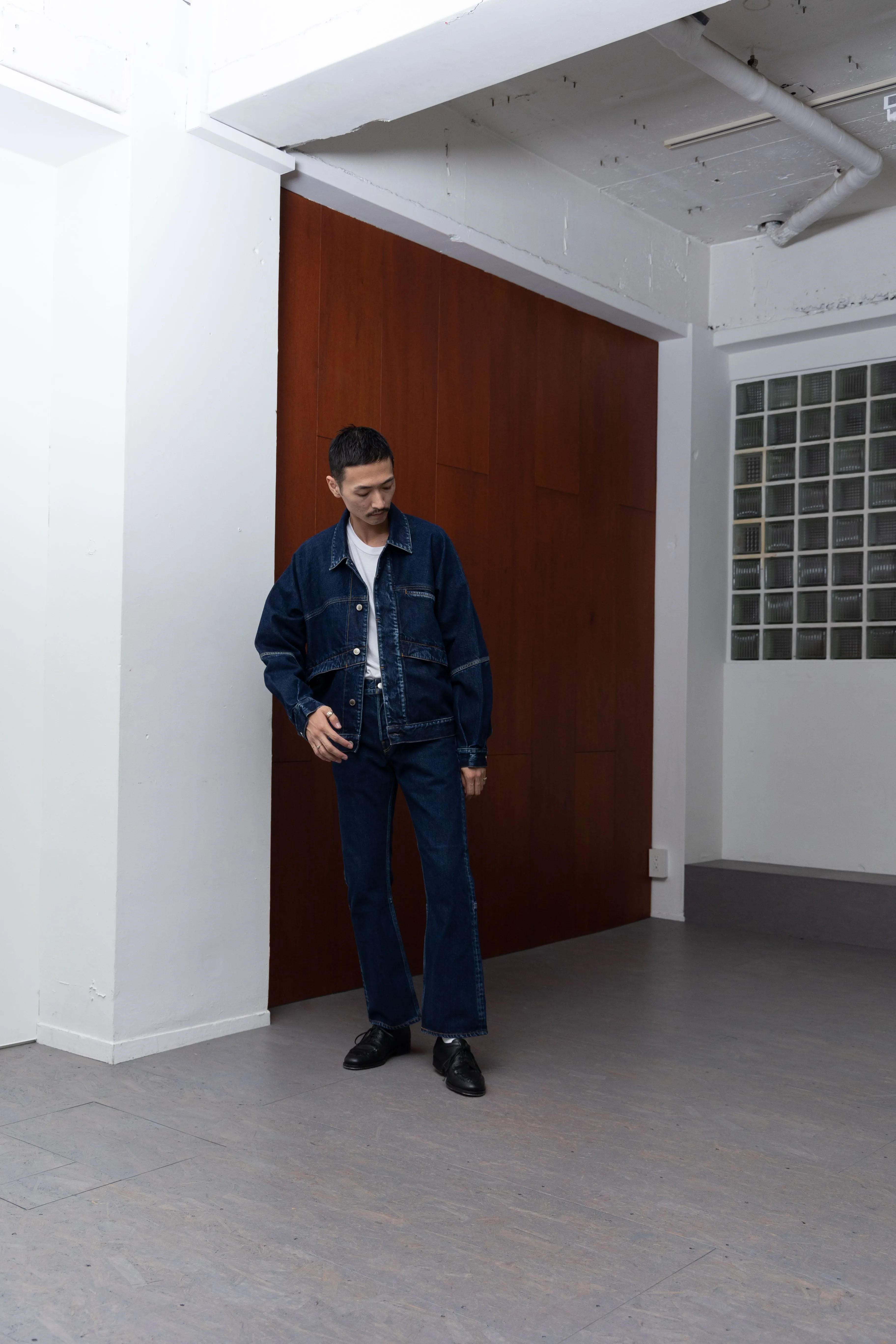 SLIM FLARE DENIM PANTS -Sharon- .06【WASH INDIGO】