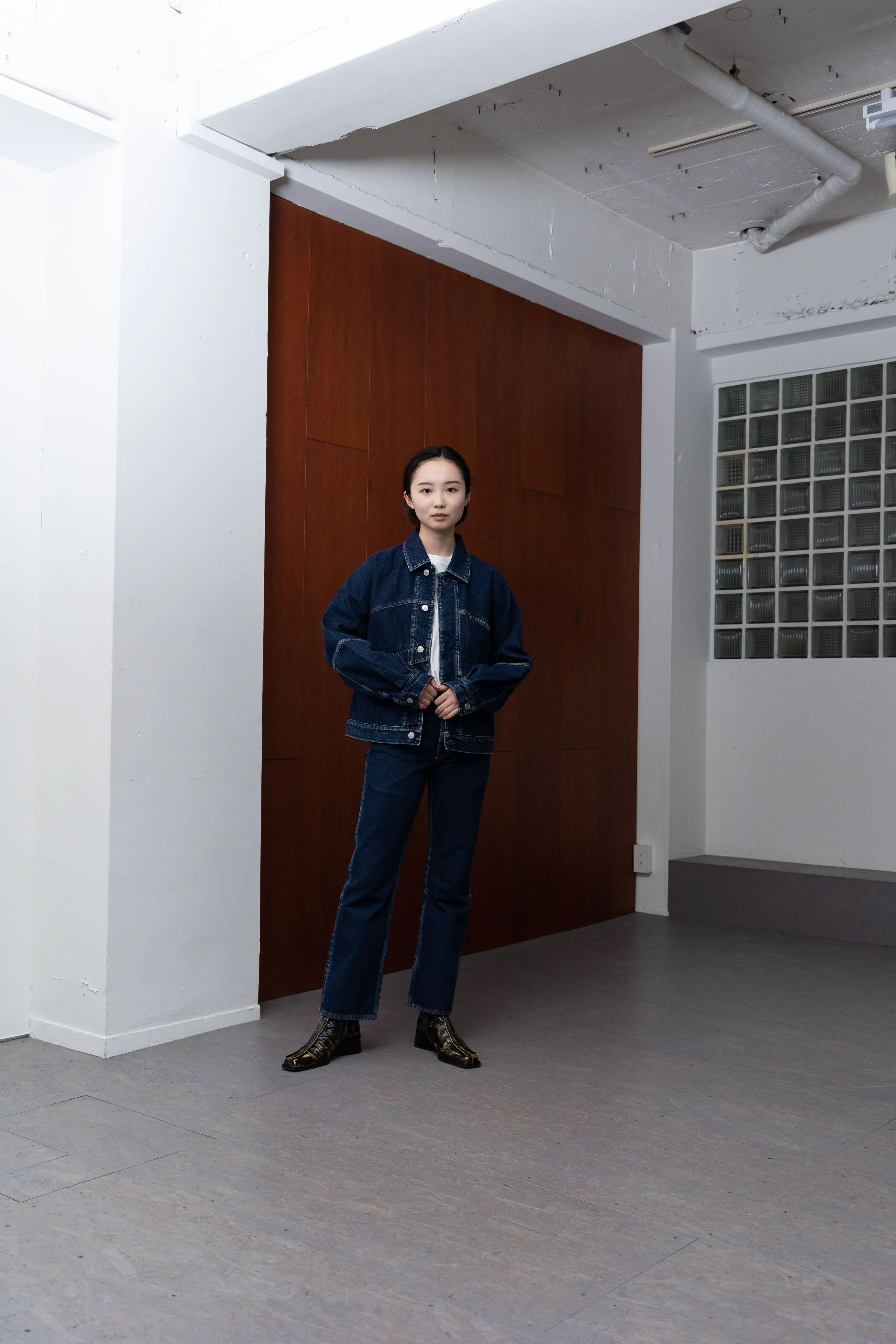 SLIM FLARE DENIM PANTS -Sharon- .06【WASH INDIGO】