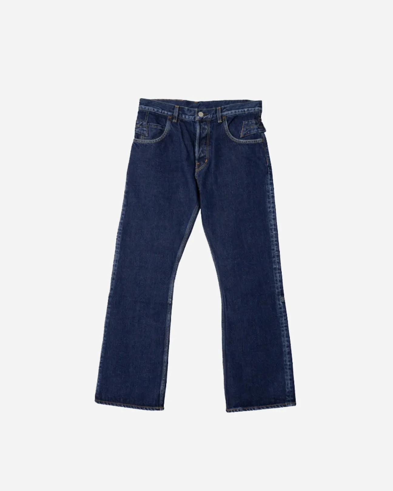 SLIM FLARE DENIM PANTS -Sharon- .06【WASH INDIGO】