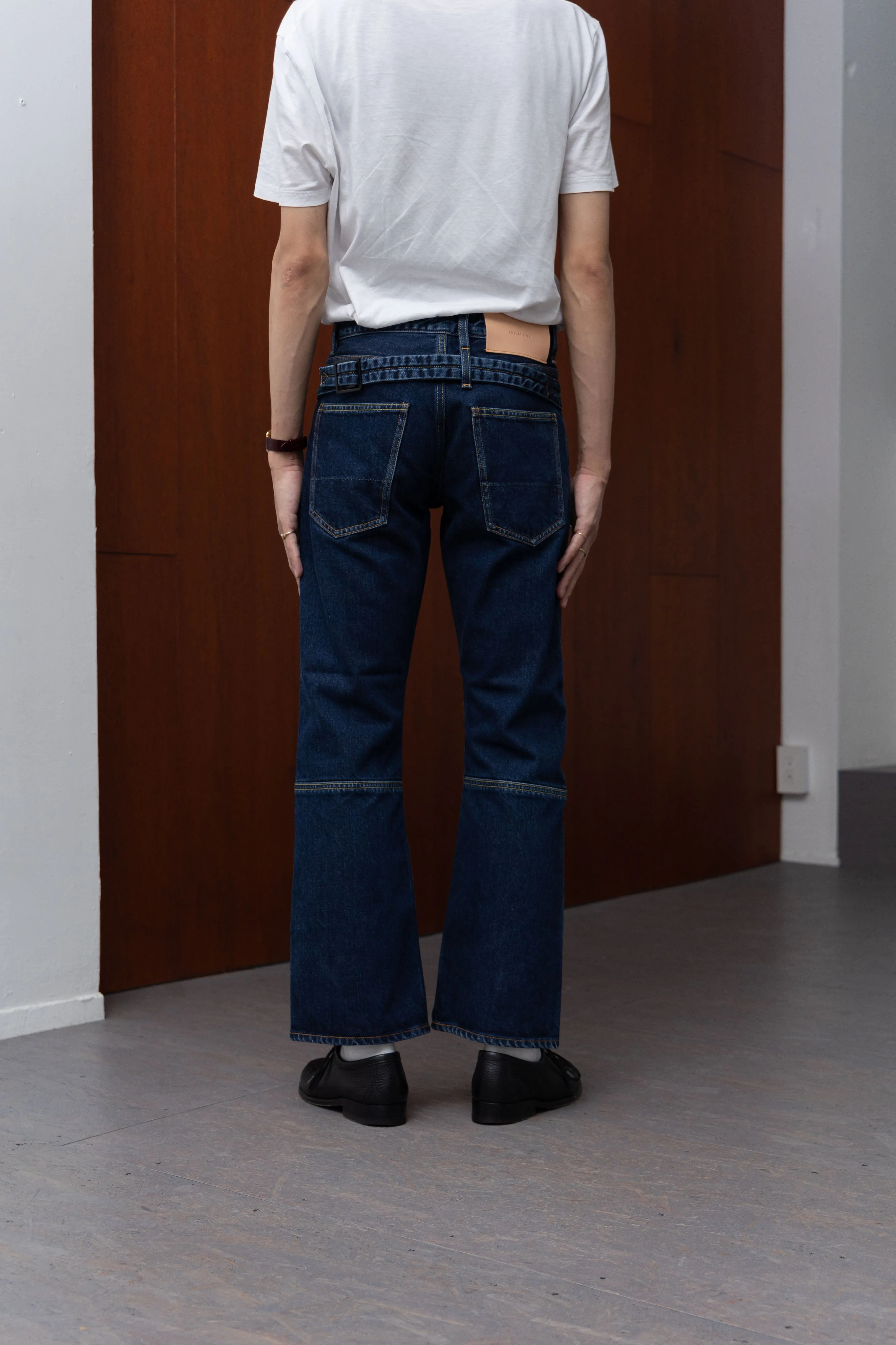 SLIM FLARE DENIM PANTS -Sharon- .06【WASH INDIGO】