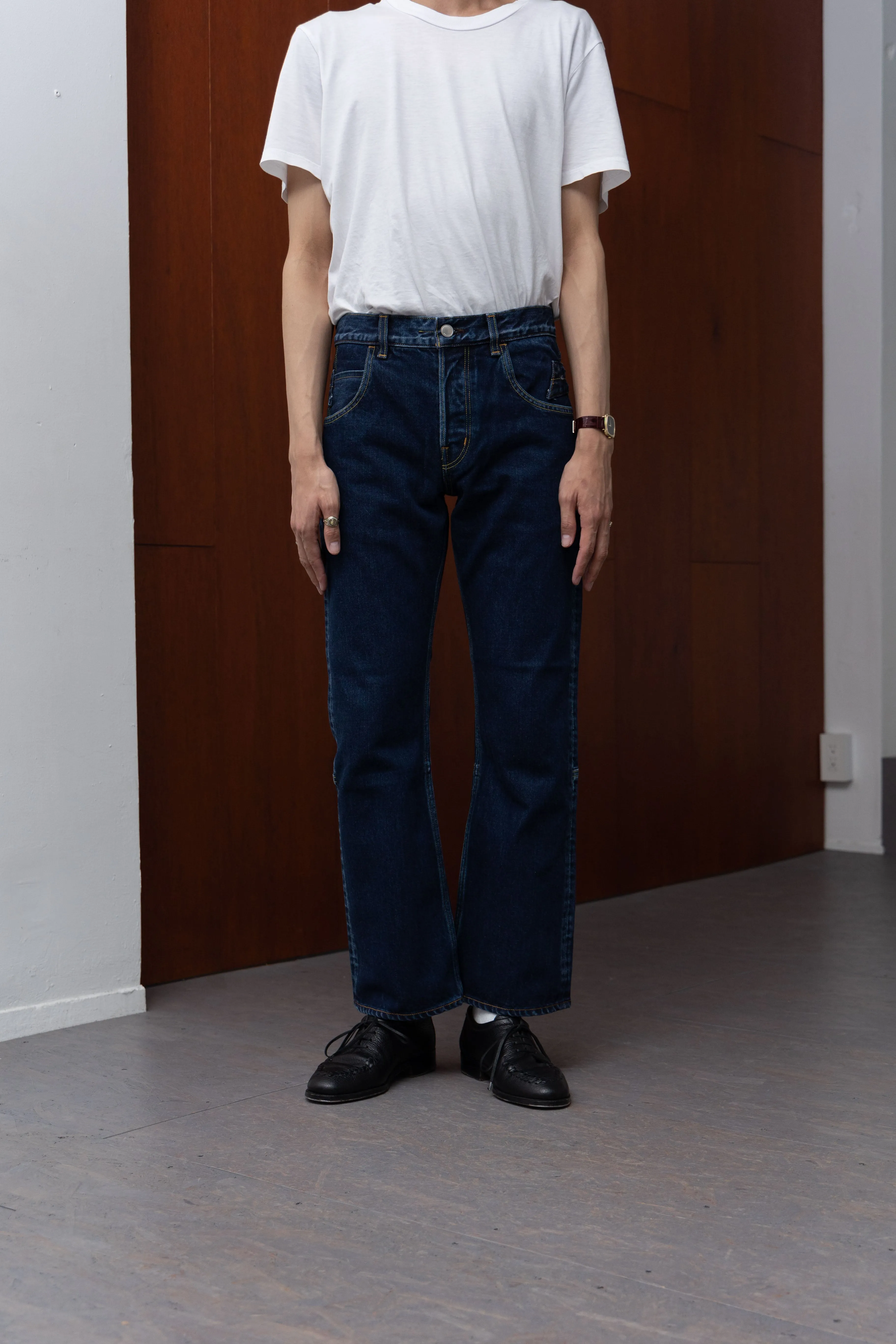 SLIM FLARE DENIM PANTS -Sharon- .06【WASH INDIGO】