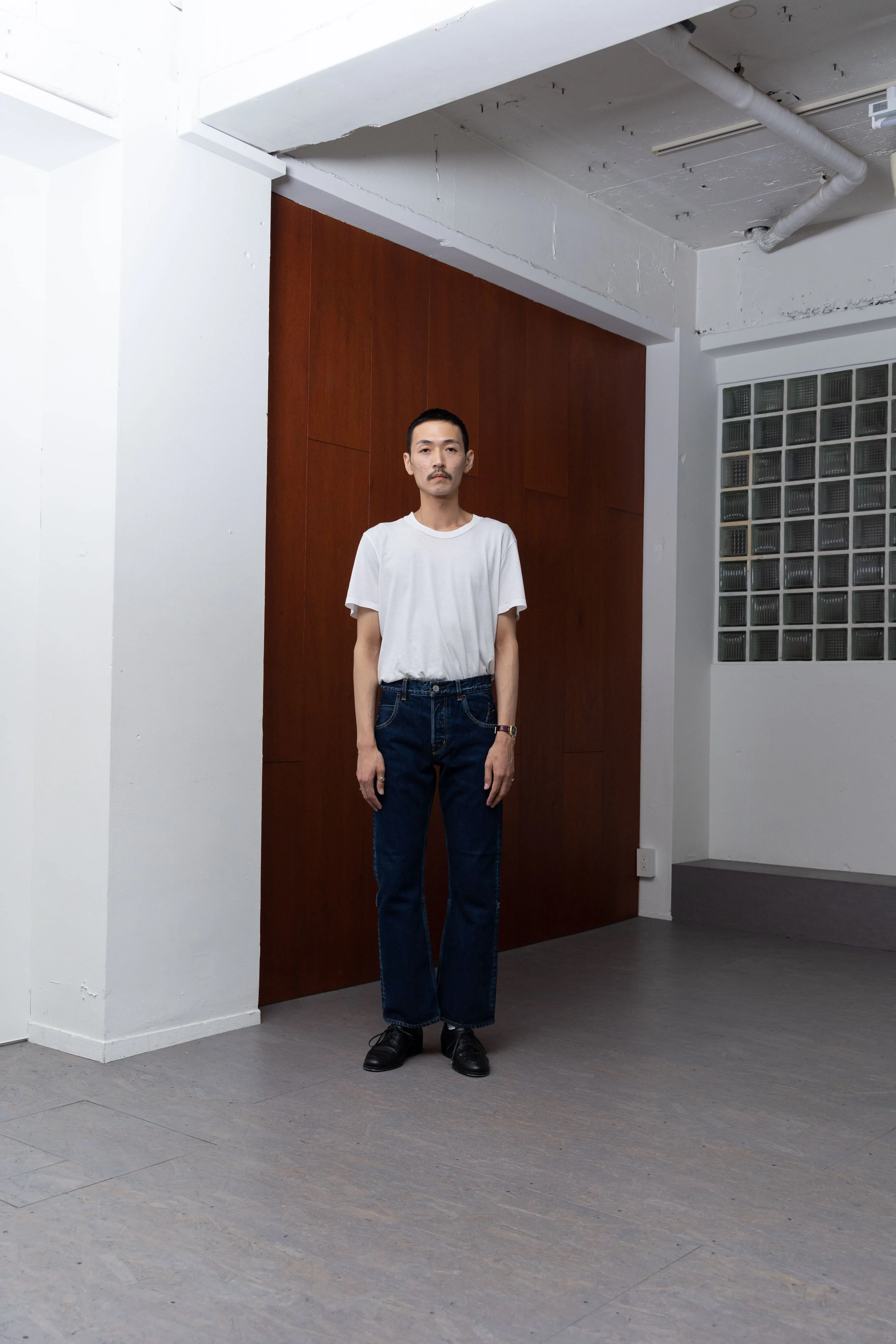 SLIM FLARE DENIM PANTS -Sharon- .06【WASH INDIGO】