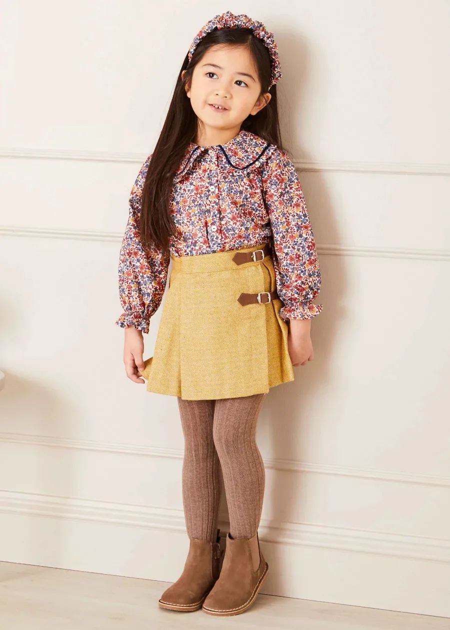 The Beatrice Floral Blouse and Skirt Girl Look