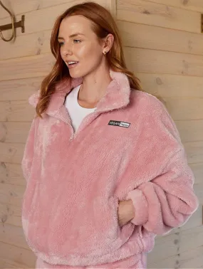 Vegan Women's Fluffy 1/4 Zip Fleece | Multiple Colours