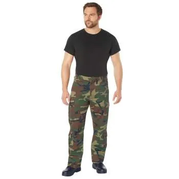 Vintage Paratrooper Fatigue Pants Woodland Camouflage