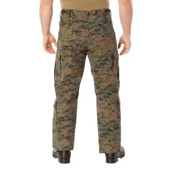 Vintage Paratrooper Fatigue Pants Woodland Digital Camouflage