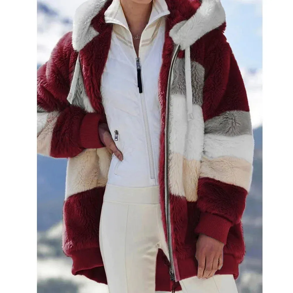 Winter Coat for Women Oversize 2024 Female Teddy Bear Coat Warm Thickening Fleece Faux Fur Coats Winter Jacket Women Plush Top