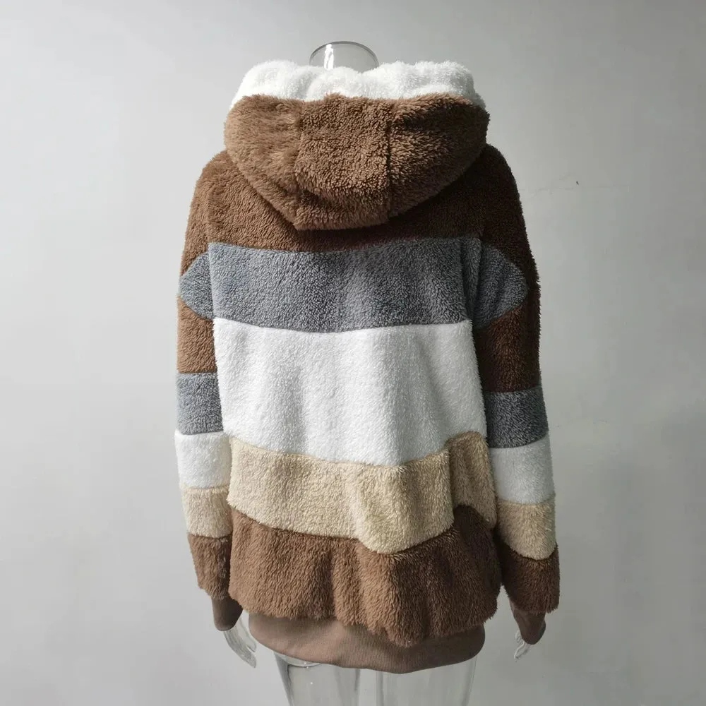 Winter Coat for Women Oversize 2024 Female Teddy Bear Coat Warm Thickening Fleece Faux Fur Coats Winter Jacket Women Plush Top