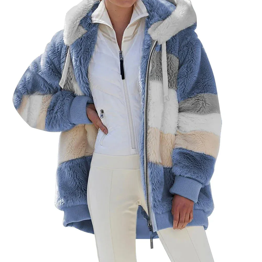 Winter Coat for Women Oversize 2024 Female Teddy Bear Coat Warm Thickening Fleece Faux Fur Coats Winter Jacket Women Plush Top