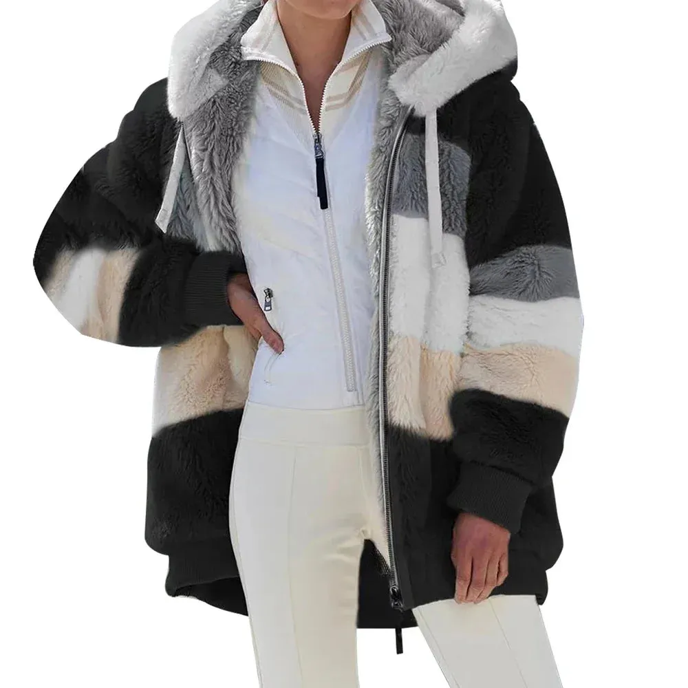 Winter Coat for Women Oversize 2024 Female Teddy Bear Coat Warm Thickening Fleece Faux Fur Coats Winter Jacket Women Plush Top
