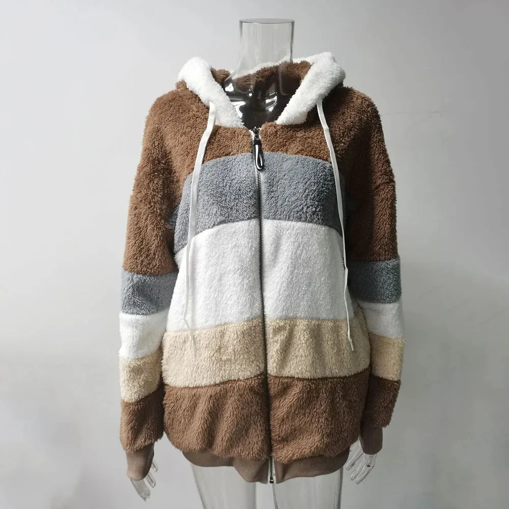 Winter Coat for Women Oversize 2024 Female Teddy Bear Coat Warm Thickening Fleece Faux Fur Coats Winter Jacket Women Plush Top