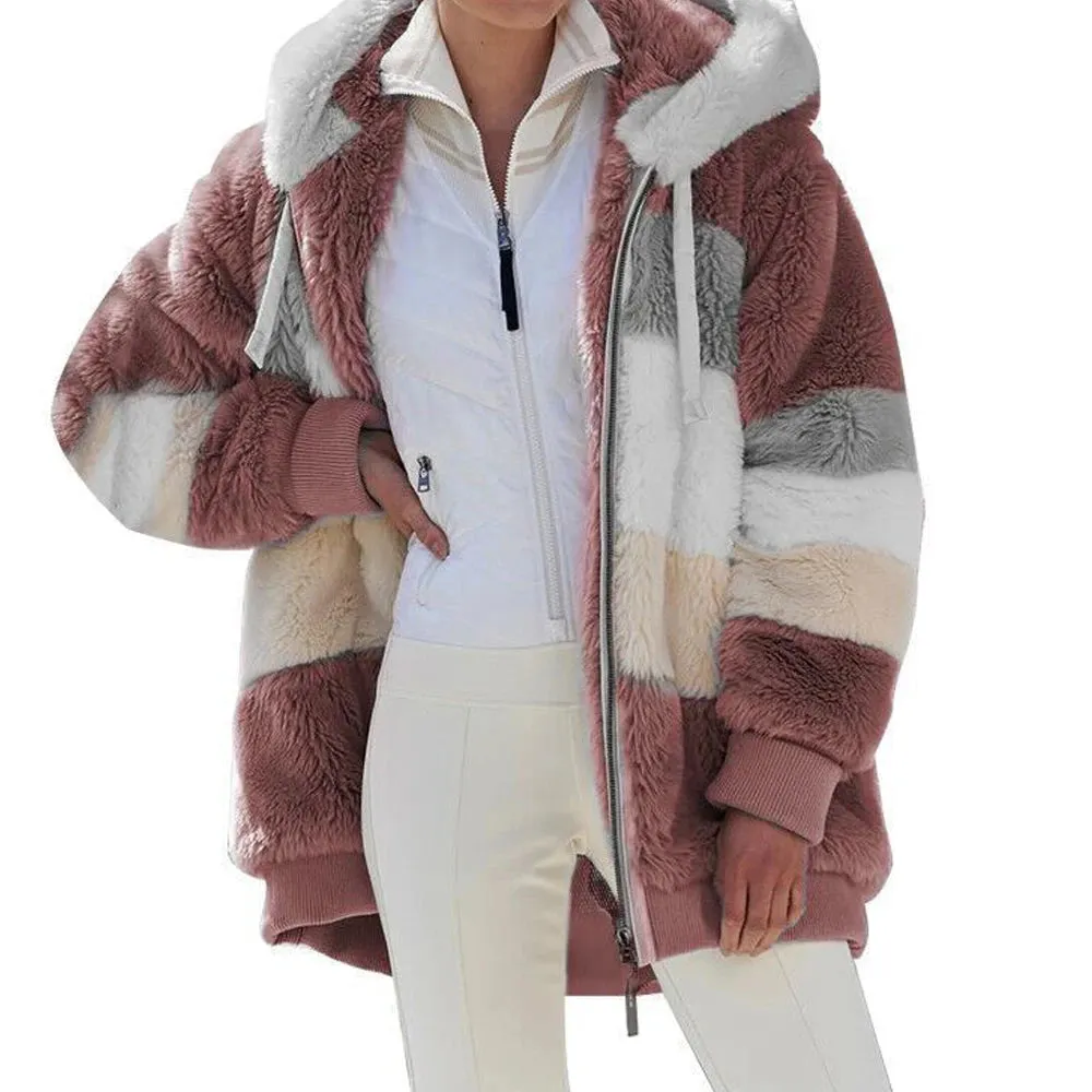 Winter Coat for Women Oversize 2024 Female Teddy Bear Coat Warm Thickening Fleece Faux Fur Coats Winter Jacket Women Plush Top