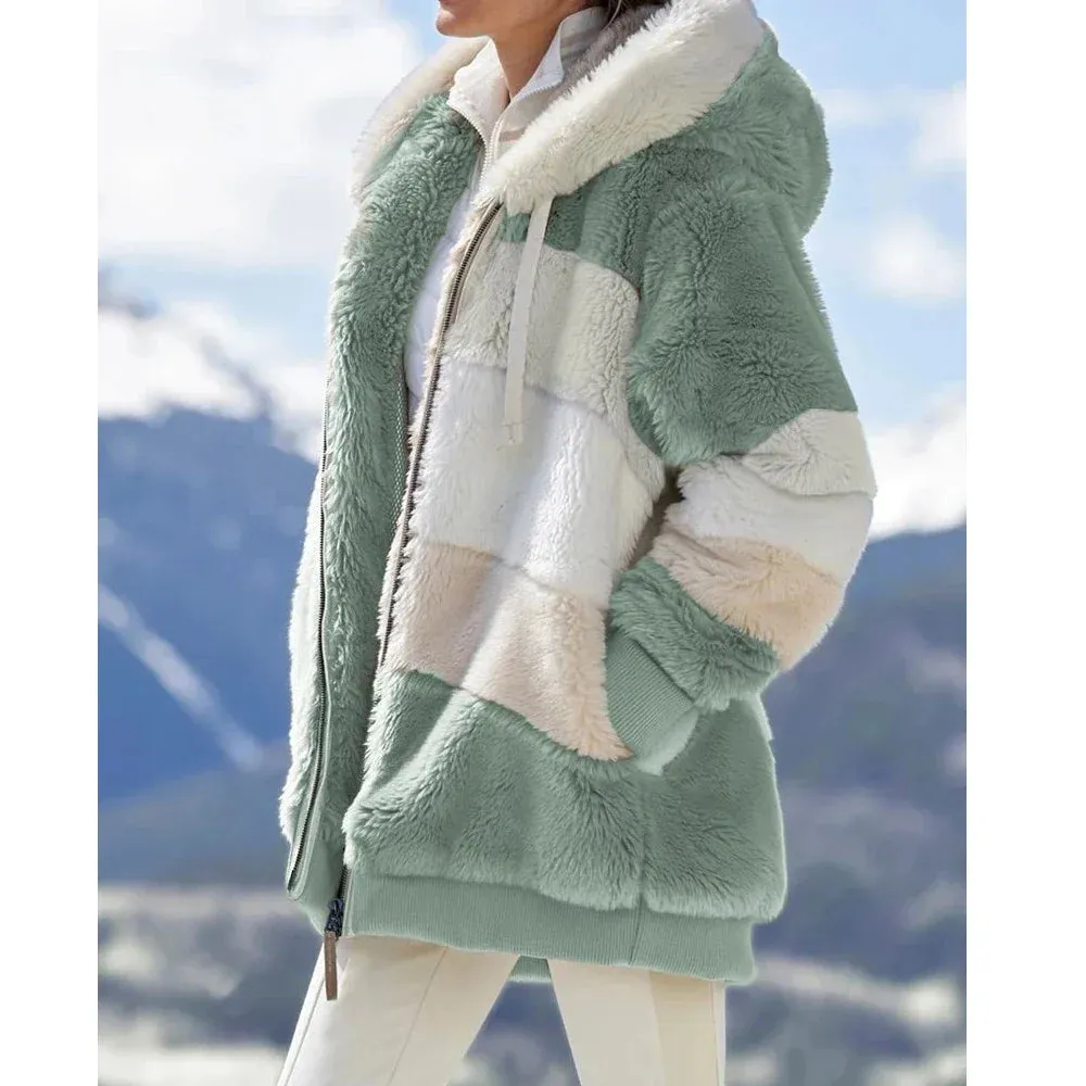 Winter Coat for Women Oversize 2024 Female Teddy Bear Coat Warm Thickening Fleece Faux Fur Coats Winter Jacket Women Plush Top