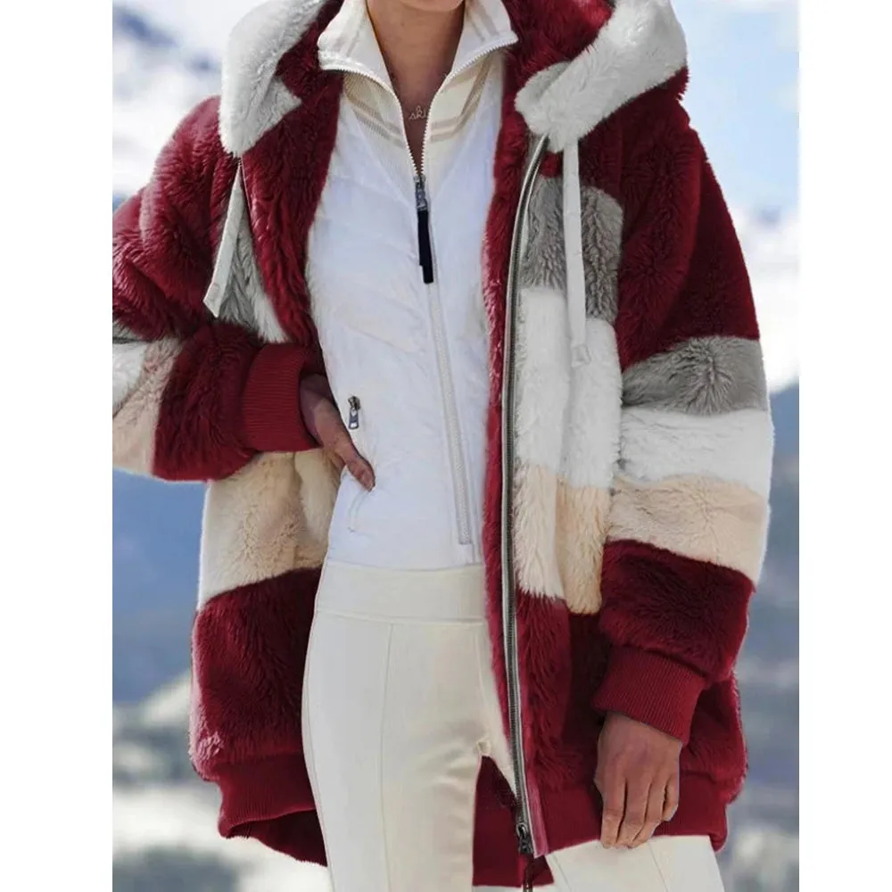 Winter Coat for Women Oversize 2024 Female Teddy Bear Coat Warm Thickening Fleece Faux Fur Coats Winter Jacket Women Plush Top