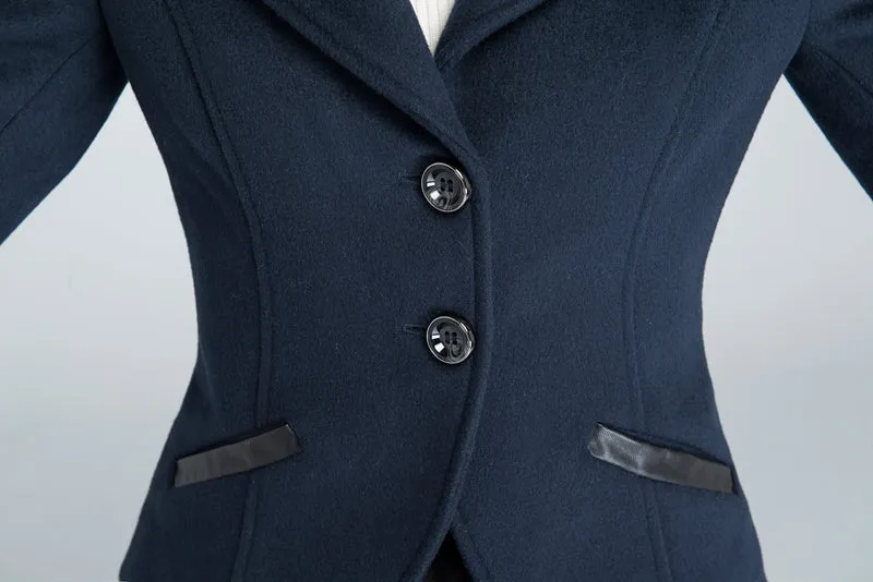 Wool short coat for women with single-breasted and two pocket 1634